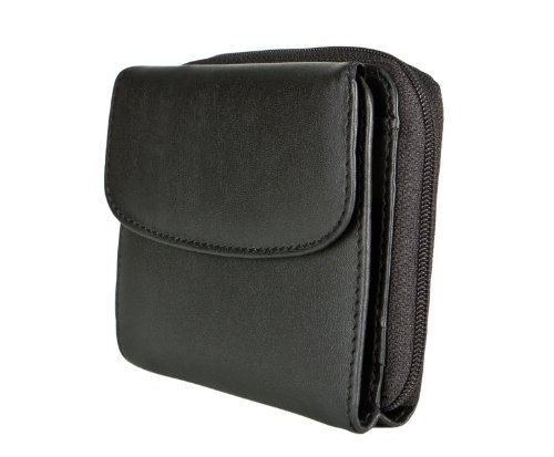 Image of Travelon Luggage Rfid Blocking Leather French Wallet, Black, Small