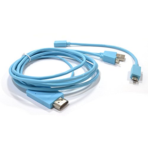 MHL 5 & 11 Pines Micro B USB Teléfono Clavija a HDMI Adaptador 1,8 m Cable [1.8 Metros]
