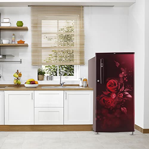 Image of LG 190 L 2 Star Direct-Cool Single Door Refrigerator Appliance (GL-B199OSEC, Scarlet Euphoria, Fast Ice Making, 2022 Model)