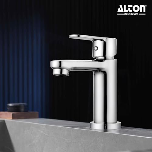 Image of ALTON XNO5115, Single Lever Basin Mixer | Bathroom Wash Basin Mixer Tap | Basin Tap | Silver
