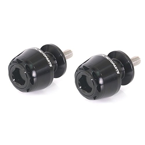 MC MOTOPARTS MSHINE Black CNC Swingarm Spools M8 8MM Compatible with KLE 650 18 19 ZX-10R ZX-6R ZX-636 ZX-6RR Ninja