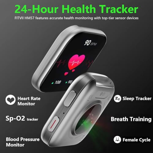 FITVII Health & Fitness Tracker (Answer/Make Calls), Smart Watch with 24/7 Heart Rate and Blood Pressure, Sleep Tracking, Blood Oxygen Monitor, 120+ Sport Modes Activity Tracker for Women Men
