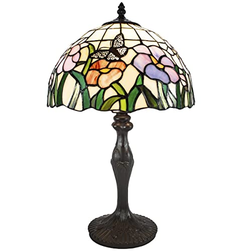 Dale Tiffany Lamps Tt21174 Pazio Floral Butterfly- 1 Light Tiffany Floor Lamp, Coffee, 19.50"X12"X12" #TOP20