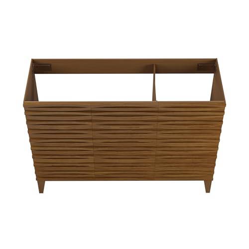 Image of Swiss Madison Cascade 48'' Bathroom Vanity in Brown Oak- Cabinet Only