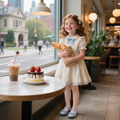 Image of Kiderence Toddler Girl Mary Jane School Uniform Dress Shoes Oxford Flats