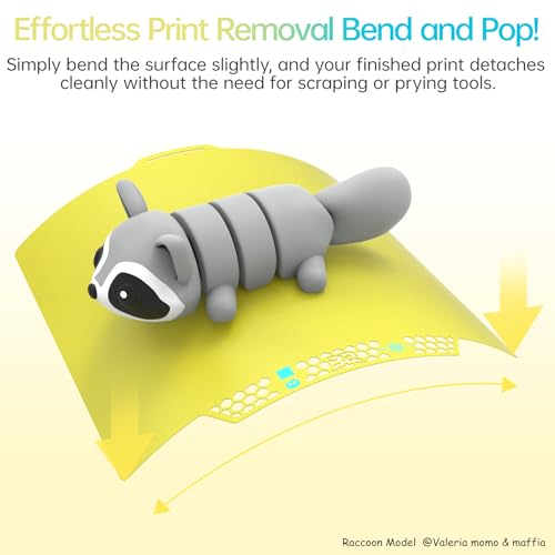 Image of BIQU CryoGrip Pro Glacier Build Plate for Bambu-Lab 3D Printers | X2D P2S P1S P1P X1C X1E A1, Firm Adhesion, Double-Sided Spring Steel Sheet, Fine Texture, 257x257mm, Yellow
