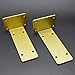 YHBZ Gold Shelves Brackets for Scaffold Board,5mm Thick Bracket x2,Heavy Duty Industrial Shelf Angle Braces Brackets,Wall Mounted Shelving Support,28.5cm/11.2in