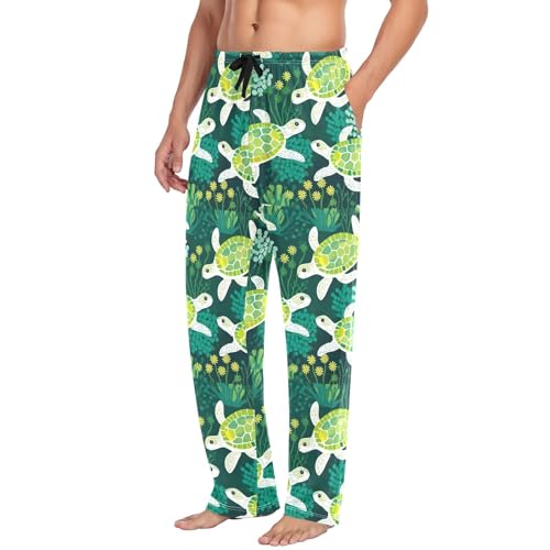 Turtles Men's Pajamas Pants Cotton Sleep Bottoms Pants Lounge Sleepwear - S4
