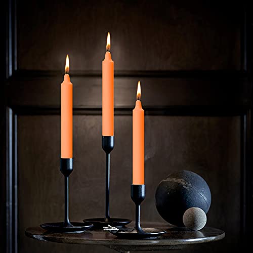 Image of AuraDecor Pack of 50 Stick Candles || Especially Meant for Healing, Chakras, Ritual Candles, Decoration, Lighting, Home Decor || Burning Time 3 to 4 Hours Each (Orange), Paraffin Wax