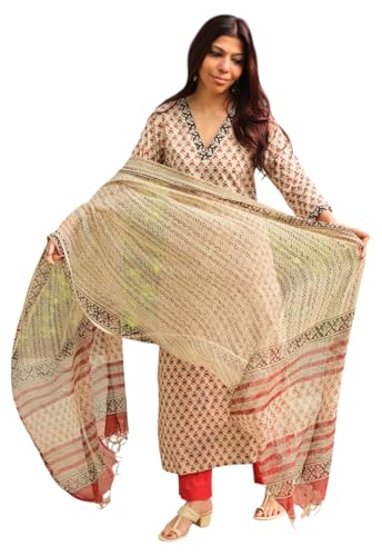 Kurta en viscose premium pour femme et dupatta traditionnel luxueux