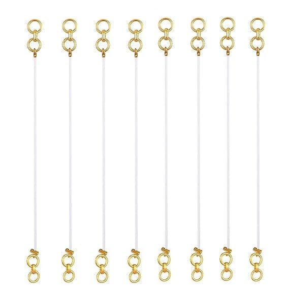 Kaan Chain Transparent Stretchable Rubber Gold Colored Earchain | Kaan Chain for Women and Girls | Invisible Ear Chain for Women, Ear Chain for Heavy Earrings (4 Pair) (B0DJ3KYVTN) Amazon Price History, Amazon Price Tracker