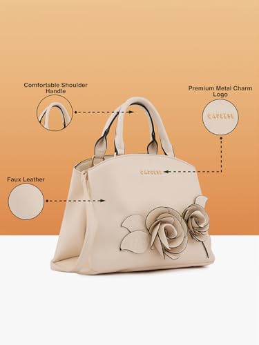 Image of Caprese Bloom Satchel Small Bag for Women with Adjustable & Detachable Strap|Versatile Shoulder, Crossbody & Handheld Bag for Work, Travel, and Everyday Use, Spacious with Multiple Compartments