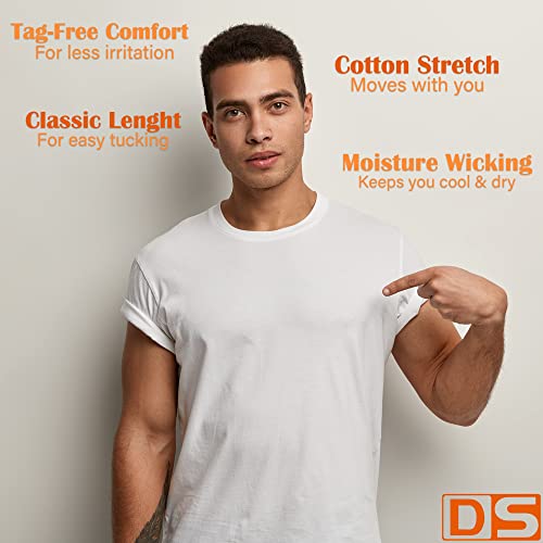 Pack of White T Shirts for Men and Women, Ultra Soft Cotton - Round Neck - Short Sleeves and Fitting Style Plain White Tshirt3