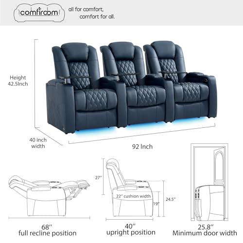Luxury recliner sofa home theater