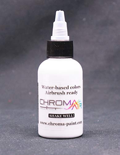 Water-Based Acrylic-Urethane Colors for Airbrush ChromaAir Paints: Cold White (2oz)