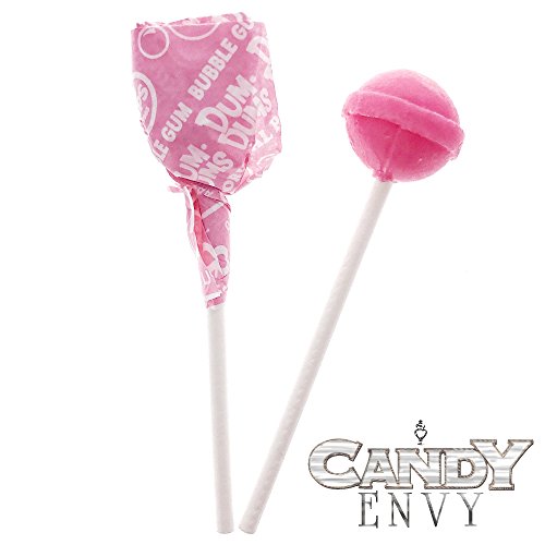 Light Pink Dum Dums Color Party - Bubble Gum Flavored - 75 Count Bag - 12.8 ounces - Includes Free How To Build a Candy Buffet Guide