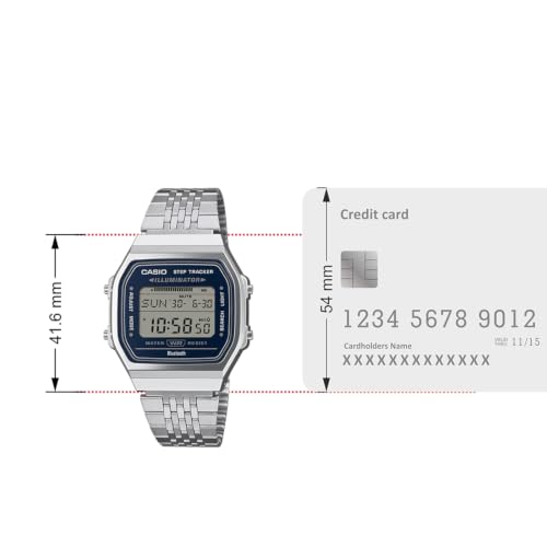 Image of Casio Vintage ABL-100WE-2ADF Digital Blue Dial Unisex Silver Stainless Steel Band (D444)
