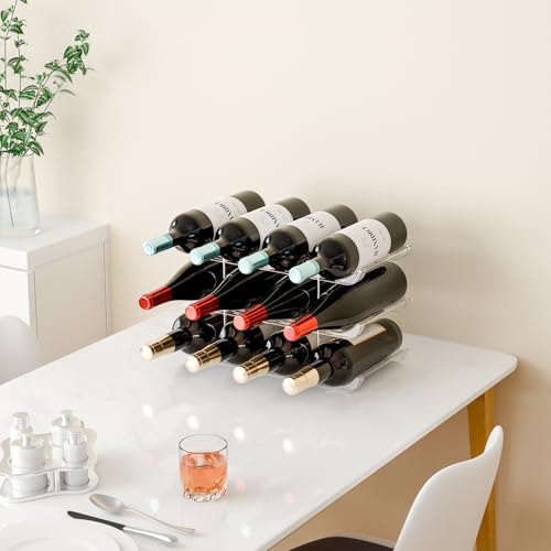 3-Tier-Stackable-Wine-Racks-CountertopSturdy-and-Durable-Wine-Rack-Free-Standing-Floor-for-Inside-CabinetClear-Water-Bottle-Organizer-and-Wine-Storage-Racks-Holder-for-PantryTableKitchen