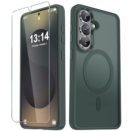 Image of for Samsung Galaxy S26+ Plus Case, Matte Magnetic Phone Cover, Gray | Fit for MagSafe, Screen Protector included, Shockproof Military Grade Protection, Translucent Frosted Back