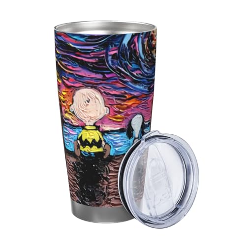 マグカップ スヌーピー チャーリーブラウン コーヒーカップ コンビニカップ 保冷 保温 タンブラー ステンレス製 大容量 真空断熱マグ 蓋付き 持ち運び 直接ドリップ 車用 600ml Straw Three-piece Set