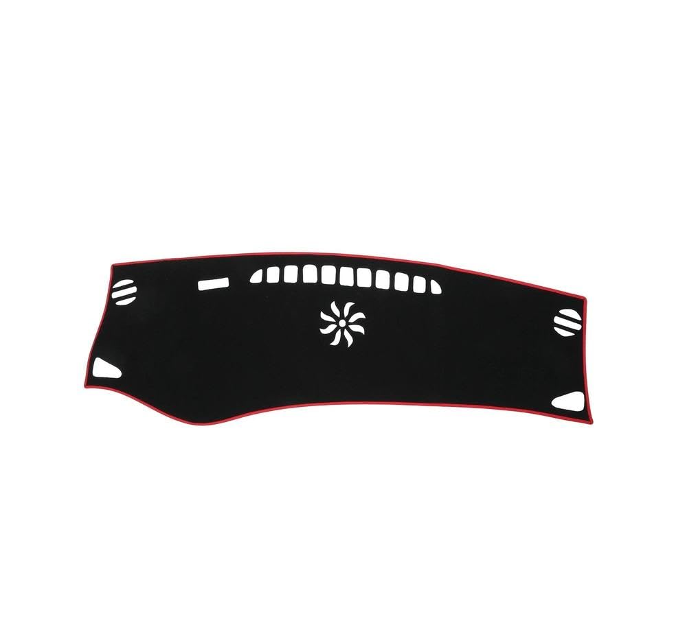 Alfombrilla para salpicadero de Buick Envision 2014-2017 funda protectora negra con borde rojo 7