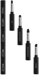 فرش مكياج متعددة الوظائف 4 في 1 بتصميم مضحك - بودرة خدود وظلال عيون وحاجب مائل، مزج للنساء والبنات (لون ذهبي)