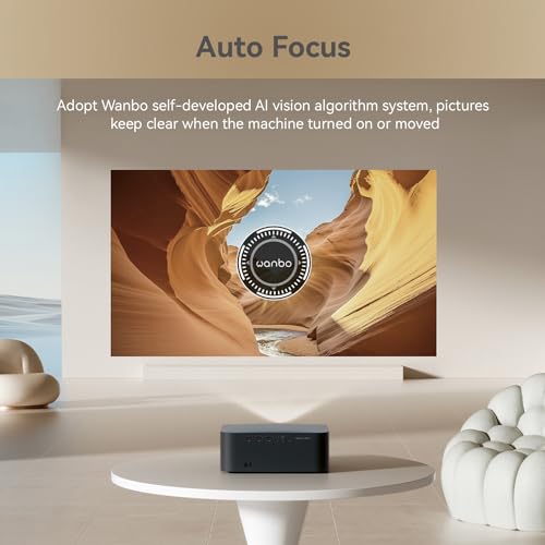 WANBO X2 Max Fully Automatic | Native 1080P Full HD | Android 9 | Projector for Home 4K | Auto Focus, Auto Keystone | 450 ANSI | WiFi 6, BT |... - Image 3