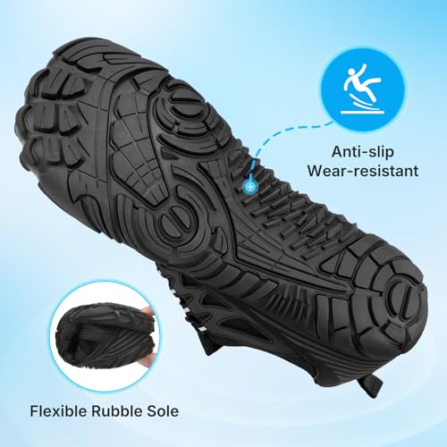 Image of ATHMILE Water Shoes for Women Men River Aqua Shoes Barefoot Sport Quick-Dry Adult Swim Shoes for Beach Lake Pool Hiking Surfing Kayaking Camping Size | Quick Dry Non-Slip Wide Toe Box Shoes for River Kayak Fishing Lake Cruise Vacation Outdoor Water Activities