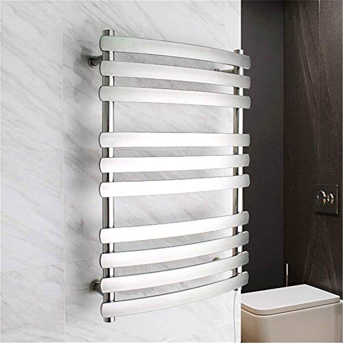 Toallero eléctrico de acero inoxidable 304 cepillado con 10 barras para baño