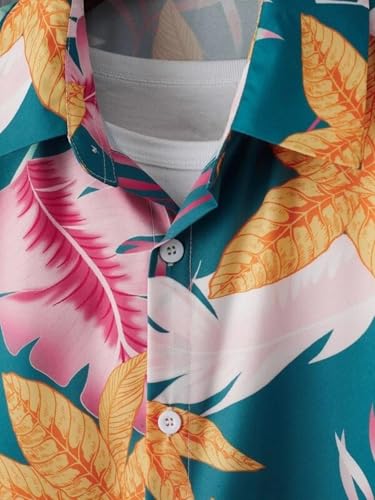 Leriya Fashion Men's Rayon Shirt - Summer Button Down Shirts | Half Sleeve Printed |Formal |Casual Stylish Shirt's for Man