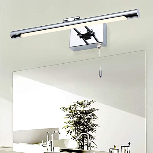 Espejo de baño con luz y lámpara cromada de 4000K orientable 3
