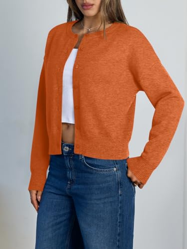 Image of Trendy Queen Cropped Cardigan Sweaters for Women Lightweight Y2k Fall Outfits Spring Fashion Clothes 2026