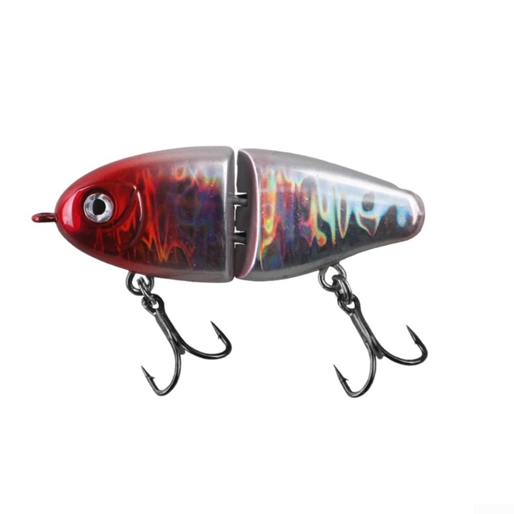 Fishing Lure, 6cm 6.5g 1pc Slow Sinking Swimbait, Two Joints Multi Section Design, Flexible S-Shaped Mimetic Tremor, Strong Stability Long Casting, Realistic 3D Coating for Bass Trout Fishing(7)