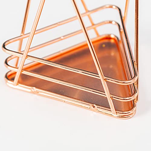SDTFGRGHJD Eenvoudige Stijlvolle Metalen Pen Houder Driehoekvormige Bureau Organizer Case Multifunctionele Metalen Pen… - Image 3