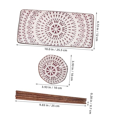 Set 2 platos cerámicos japoneses para sushi miniatura 2