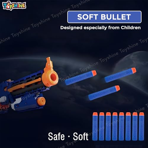 Image of Toyshine Pack of 20 Foam Dart Bullets - Safe Round Head Soft Darts Compatible with Toy Blasters, Blue