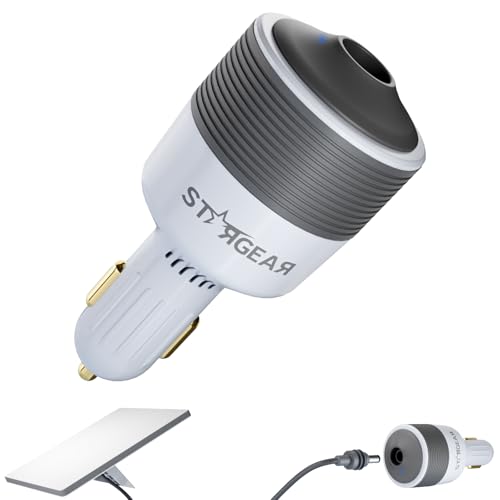 STARGEAR Starlink Mini Car Adapter 12V to 24V DC Step Up Converter with 60W Car Cigarette Lighter Adapter, Starlink Mini 12V Adapters Supports 16 AWG Official 30M, Ideal for RV, Boat, Trailer
