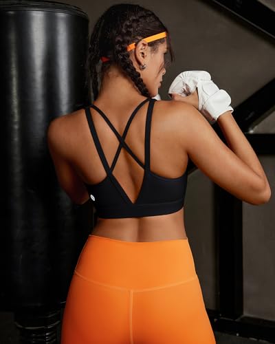 Image of RUNNING GIRL High Impact Sports Bras for Women, High Support Running Sports Bra Moulded Cup Strappy Sports Bras
