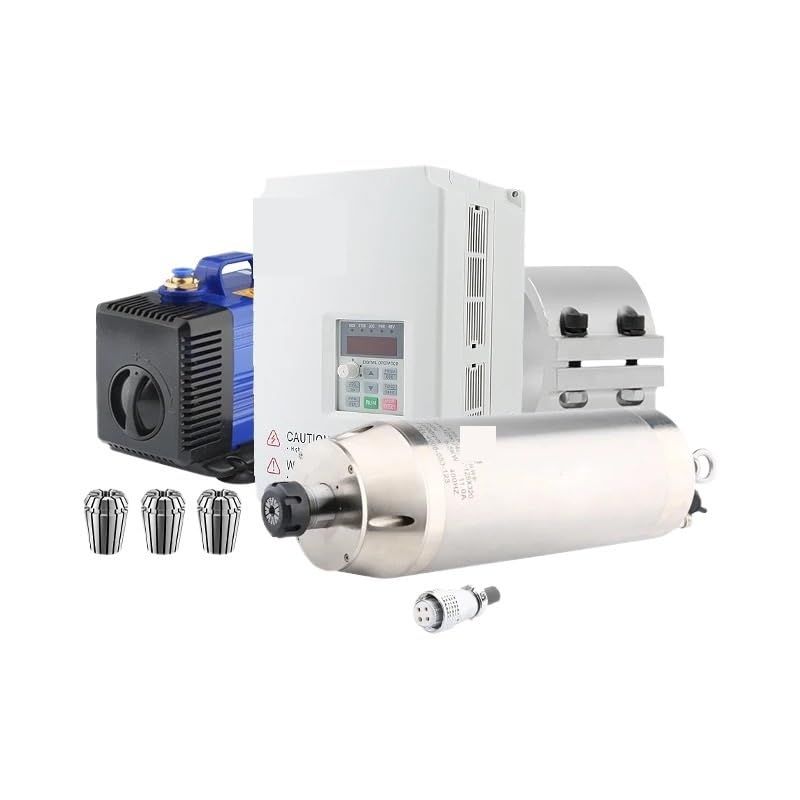 Kit de husillo de piedra 5,5 kW ER25 220V 380V con inversor de 5,5 kW + bomba de agua de refrigeración de 3,5 m + plantilla