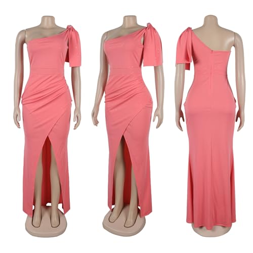 Image of Jigfar Women Sexy Elegant Rhinestone Mesh See Through Party Club Night Split Bodycon Formal Maxi Dress