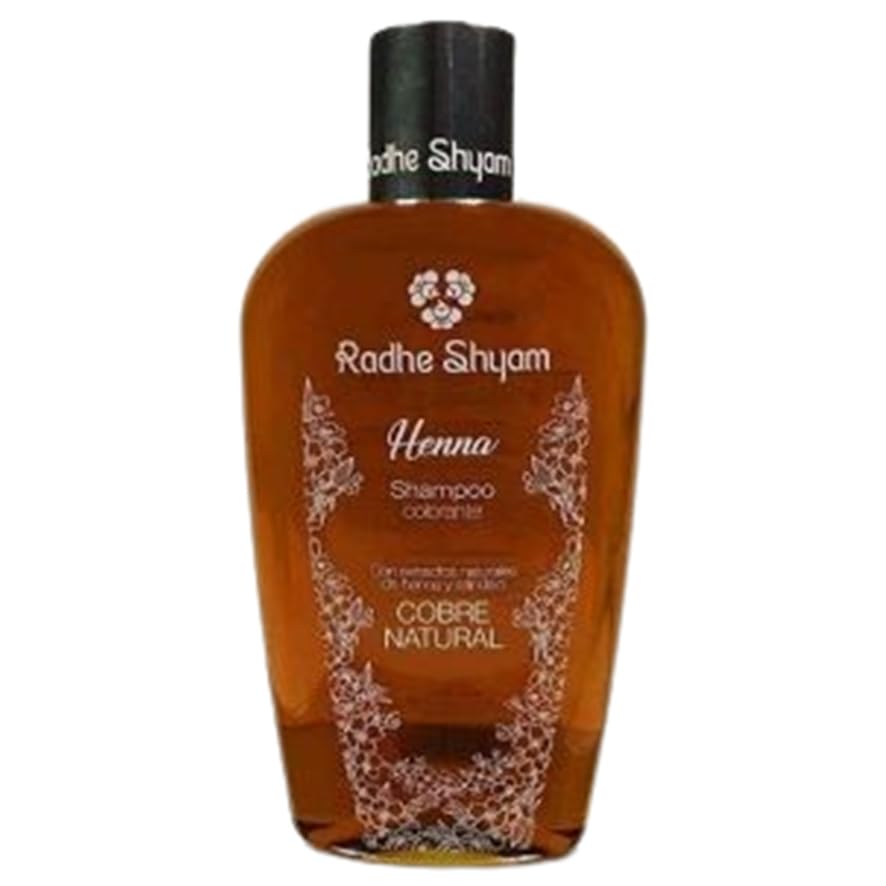 Champú Henna Colorante Cobre Natural 250 ml Mantiene y Prolonga el Color Con Extractos Naturales de Henna Brillo y Suavidad Sin colorantes Sin parabenos Sin siliconas Sin sulfatos