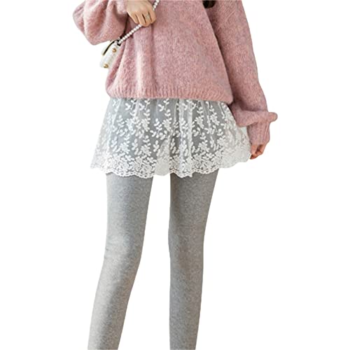 EpicLife Damen verstellbare mehrlagige Fake Tops Spitze halblange untere Sweep Shirts Extender Minirock Sheer A Version Unterrock Cover