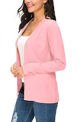 Image of EXCHIC Women's Long Sleeve Open Front Cardigan Sweater Lightweight Casual Knit Sweaters
