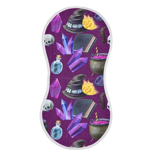 xigua Magical Cauldrons Baby Burp Cloths for Newborn Boys and Girls 2 Pack, Soft & Absorbent Cotton Baby Burp Cloth, Baby Washcloths, Newborn Towel, Burp Rags