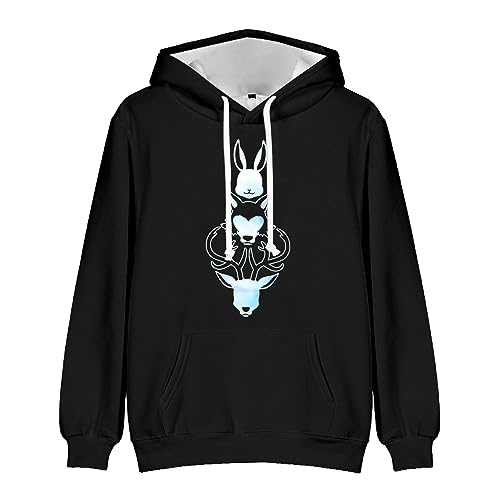 Gooyeh BEASTARS Sudadera Haru/Legoshi con capucha impresa de dibujos animados Sudadera con capucha Estilo Neutral Casual Moda Impreso Suéter Sudadera