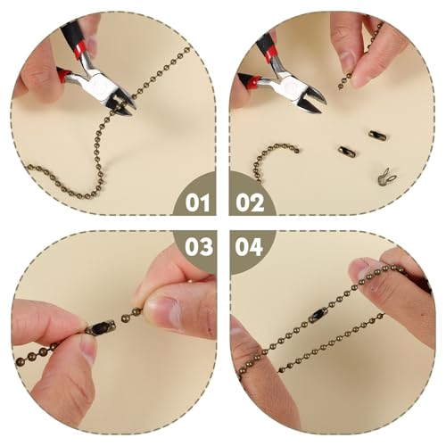 Image of Mabor Ceiling Fan Pull Chain, 2 Pack Ceiling Fan Chain Extenders Totem Bohemia Pendant Extension Decorative 3mm Beaded Ball Chain Extender Ornament with Connector Moon and Sun