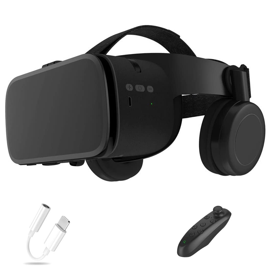 Okulary VR, zestaw słuchawkowy z wirtualnej rzeczywistości, zestawy słuchawkowe VR obsługujące Android i IOS, połączenie Bluetooth do iPhone 13 Pro Max/13 Pro/12/11, do Samsung Galaxy S21, Huawei, Xiaomi