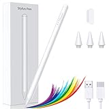 OUBEN Stylus Stift kompatibel mit iPad Apple Pencil (2018-2022 Version), Eingabestifte Pen kompatibel mit iPad/iPad Pro/iPad Mini/iPad Air, Palm Rejection, Magnetisch, Sensibel, mit 3 Ersatznibs