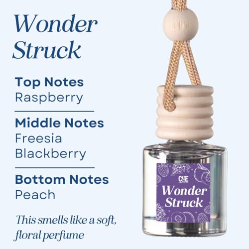 Image of C&E Craft Co Hanging Car Air Freshener Diffuser 2 Pack, Long Lasting Fragrance Oil Car Freshener, Glass Bottle Auto Air Freshener, Made in USA (Wonder Struck)