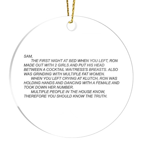 Ornaments Christmas Tree Jersey Acrylic Shore Xmas Quot;The Decorations Notequot;